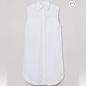 H&M sleeveless, knee length, button up dress